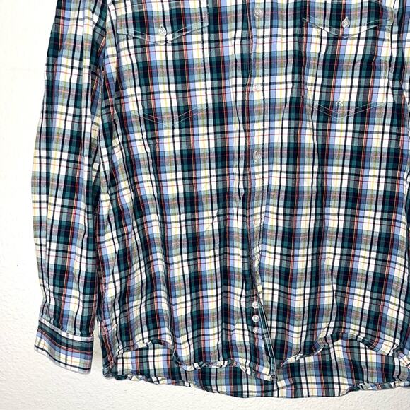 ROPER Men's Classic Plaid Button Down Shirt Long sleeve Cotton Multi Color Large - Picture 2 of 15